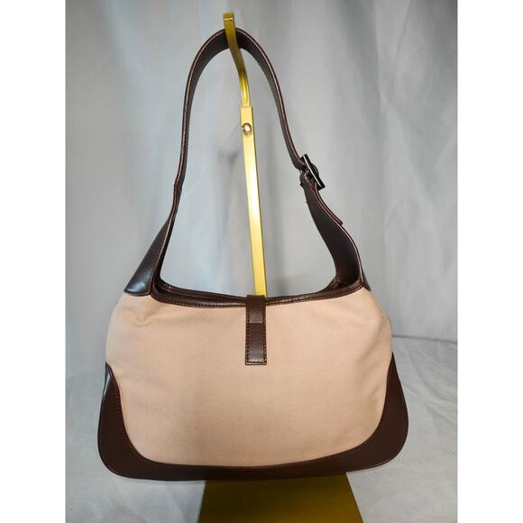 Gucci Jackie Shoulder Bag in Beige with Brown Vintage Small Adjustable Strap - Picture 5 of 16